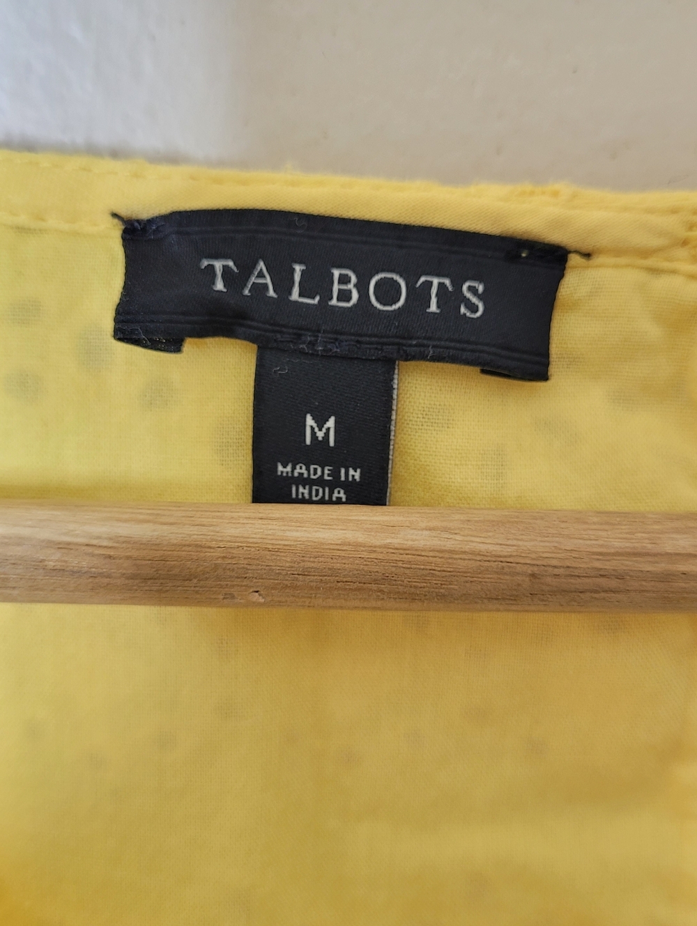 Talbots Eyelet Flounce Sleeve Top In Yellow - Picture 9 of 11
